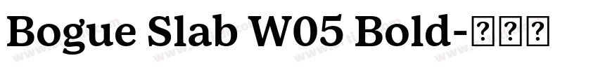 Bogue Slab W05 Bold字体转换